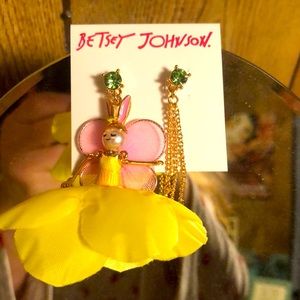 NWT - Easter Earrings Mix-Matched Betsey Johnson Bunny Earrings/RARE!